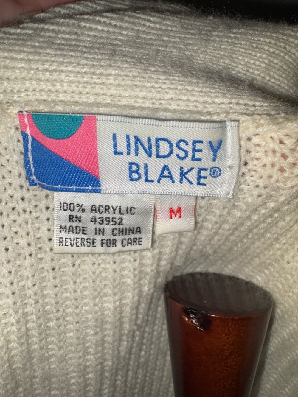 Open-Front Cream Ribbed Knit Cardigan - Picture 4 of 4